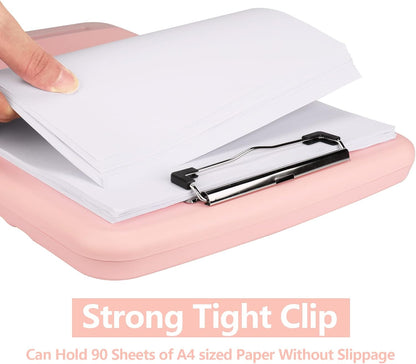 SFLHHDM Purple Clipboard, Clip Boards 8.5x11, Teacher Clipboards with Storage, Plastic Clipboard with Pen Holder, Clipboards Storage for Women Teachers Work, School & Office Supplies