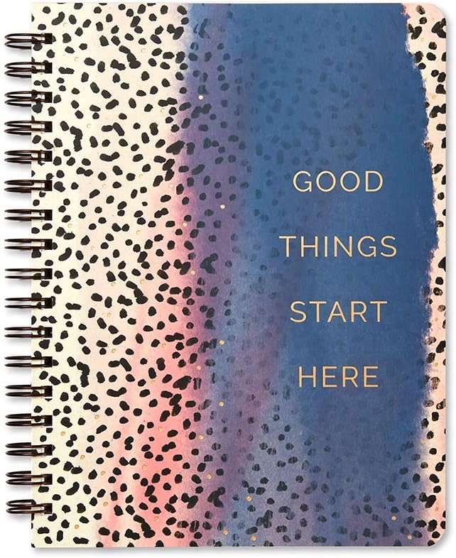 Compendium Spiral Notebook – Expect the Best Things to Happen Today – A Designer Spiral Notebook with 192 Lined Pages, College Ruled, 7.0" W x 9.25" H