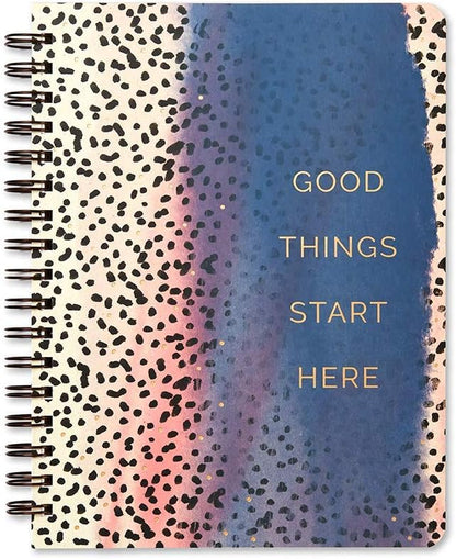 Compendium Spiral Notebook – Expect the Best Things to Happen Today – A Designer Spiral Notebook with 192 Lined Pages, College Ruled, 7.0" W x 9.25" H