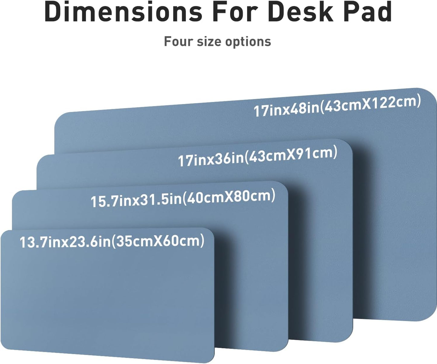 Aothia Leather Office Desk Pad Protector, Non-Slip PU Leather Desk Blotter, Waterproof Laptop Writing Mouse Pad for Office and Home, Black, 31.5" x 15.7" - Colors A