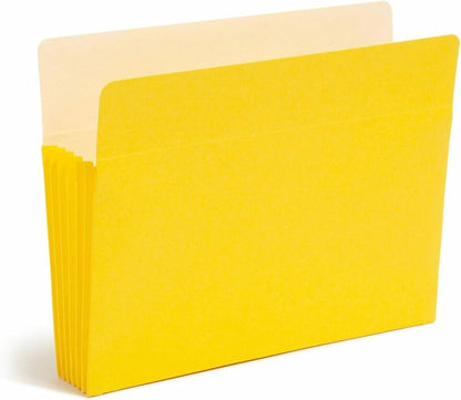 Smead File Pocket, Straight-Cut Tab, 5-1/4" Expansion, Letter Size, Green, 10 per Box (73236)