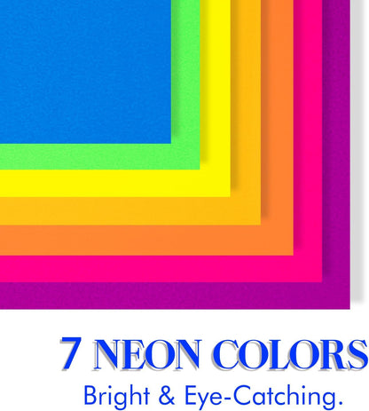 Index Cards 140-Count 5x8 Inch,178GSM Heavyweight Set of 7 Colors Paper Multicolor Study Cards (Rainbow)