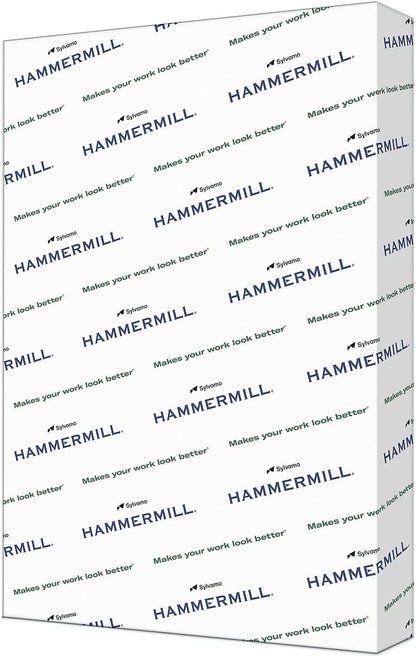 Hammermill Cardstock, Premium Color Copy, 60 lb, 8.5 x 11-100 Bright, Made in the USA Card Stock, 122549R, White - 1 Pack (250 Sheets)