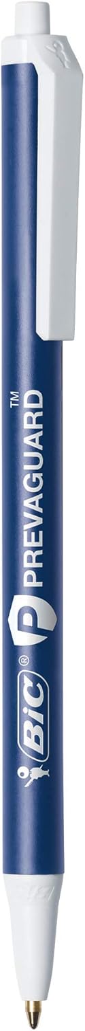 BIC PrevaGuard Clic Stic Ballpoint Pen, Black, 60-Count