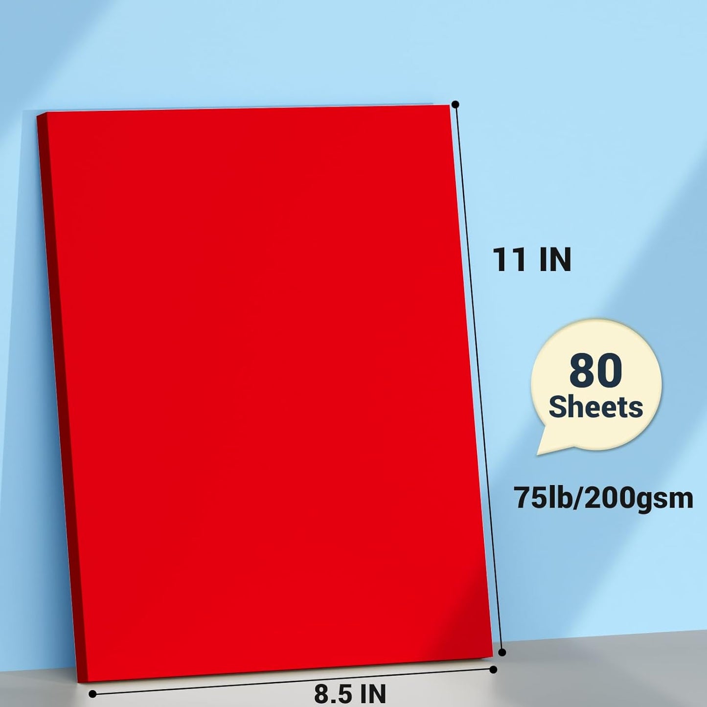 Cardstock 8.5 x 11, Thick Printer Paper 75 lb/200 gsm, 40 Sheets Card Stock White, Heavy Card stock, White CardStock Paper for Invitations, Diy Cards, Business Cards, Menus, Crafts, Drawing etc