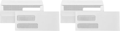 500 No. 9 Flip and Seal Double Window Security Envelopes - Designed for Quickbooks Invoices and Business Statements with Self Seal Flip Press and Seal Flap -Number 9 Size 3 7/8 Inch X 8 7/8 Inch