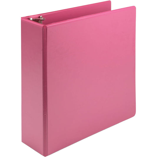 Samsill Plant-Based 3 Inch Durable Round Ring, View Binder, Eco-Friendly, USDA Certified Biobased, Single, Bright Pink