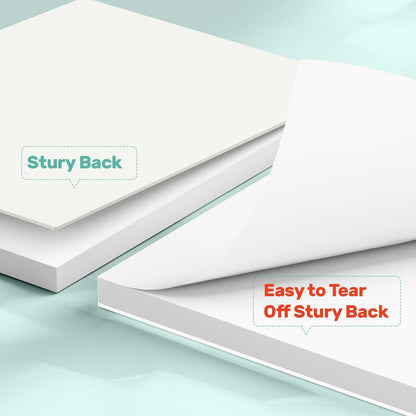 Note Pads - Memo Pads - Blank Scratch Pads - Small Notepad Writing Pads for Taking Notes and Task Allocation – Easy to Peel – 80gsm Papers with Cardboard Backing – 50 Sheets – Pack of 6 – (4" x 6")