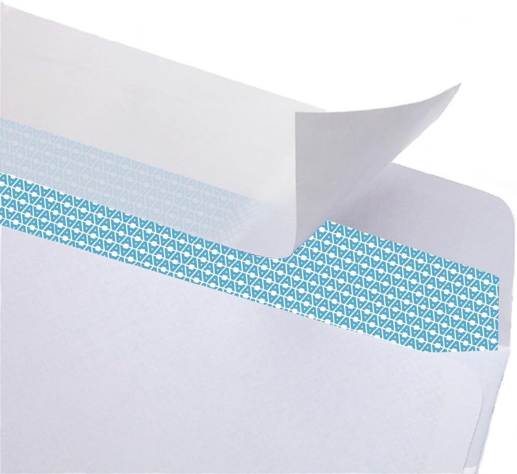 Aimoh 500#10 Single Left Window SELF Seal Security Envelopes - Super Strong Quick-Seal Self Sealing Closure, Security Tinted, Size 4-1/8 x 9-1/2 Inches, 24 LB - 500 Count (35210)