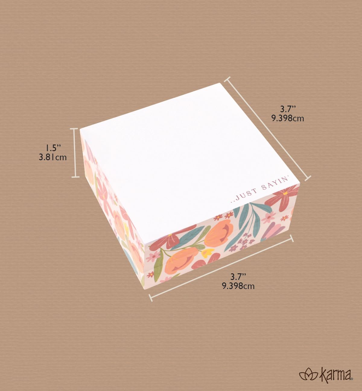 Karma, Block Notepad, 500 Sheet Memo Paper Cube, Non-Sticky Memo Pad Cube for Office, and Home, Dog