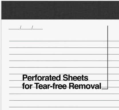TRU RED Notepads, 8.5” x 11.75”, Narrow Ruled, Ivory, Perforated, 12‑Pack