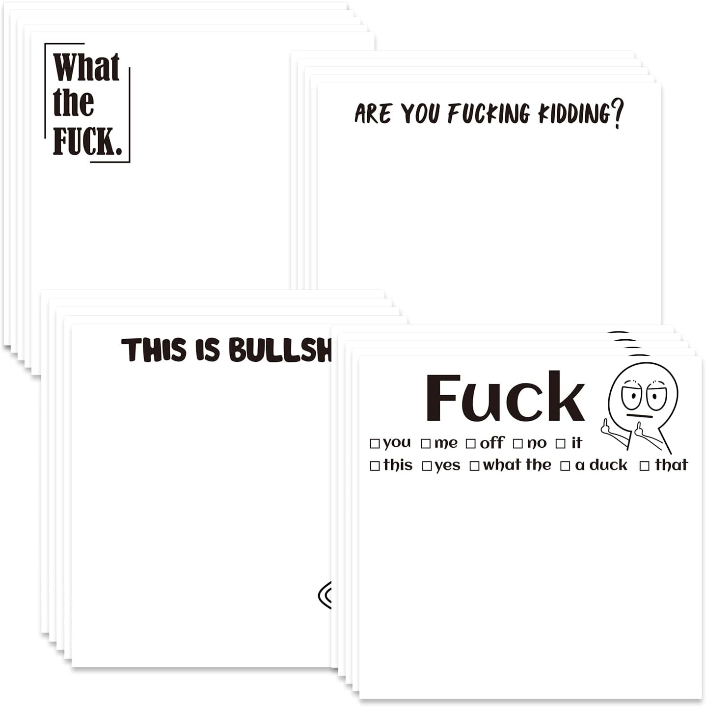Inspirational Sticky Notes Gifts - 9 Pack Funny Positive Quotes Notepads 3x3 Inches, Fun Motivational Self-Adhesive Memo Pads Office Study Supplies for Friends Coworkers (450 Sheets)