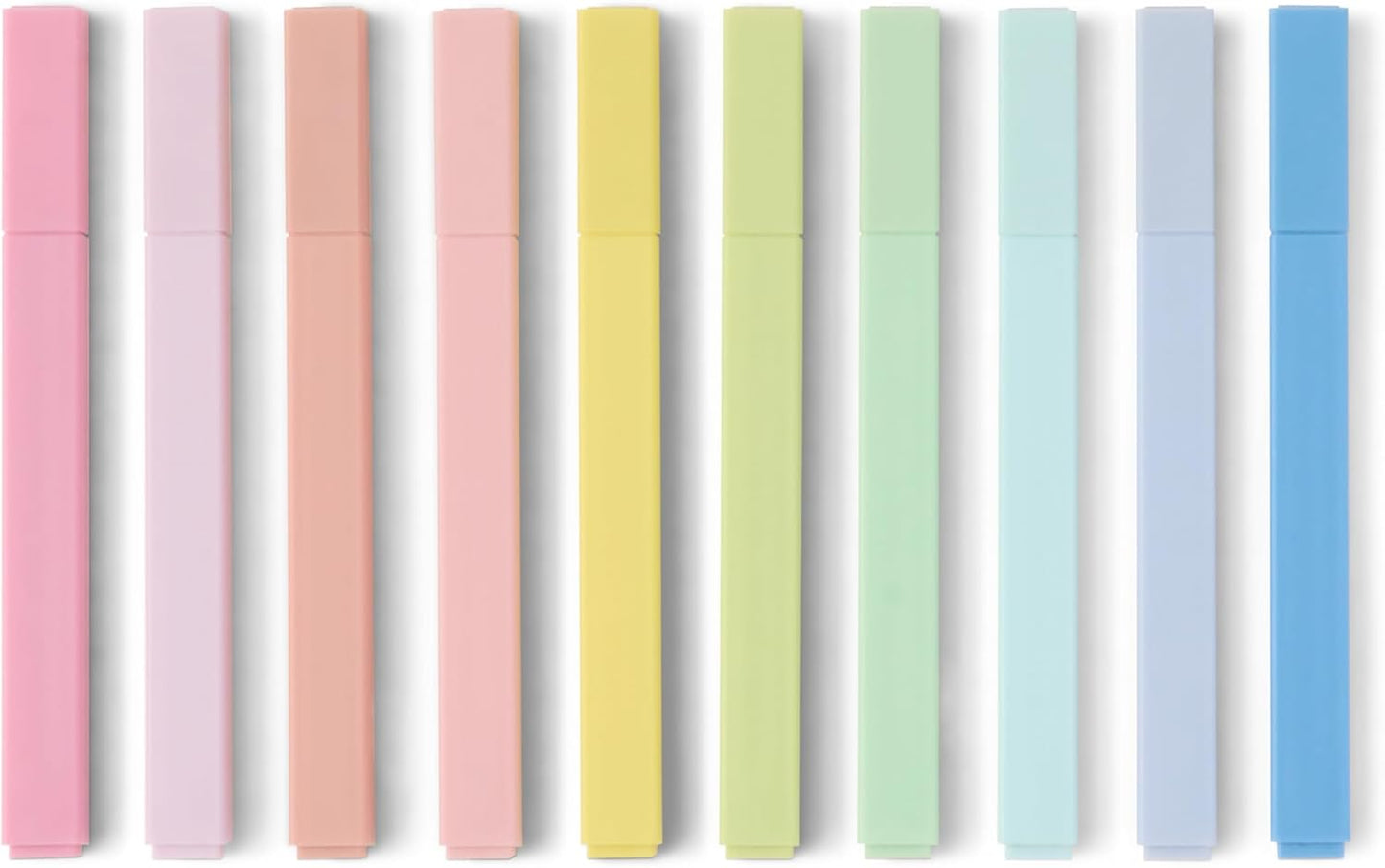 Amazon Basics Pastel Bible Highlighters Set, No Bleed, Chisel Tip, Soft Pastel Colors, 10 Count