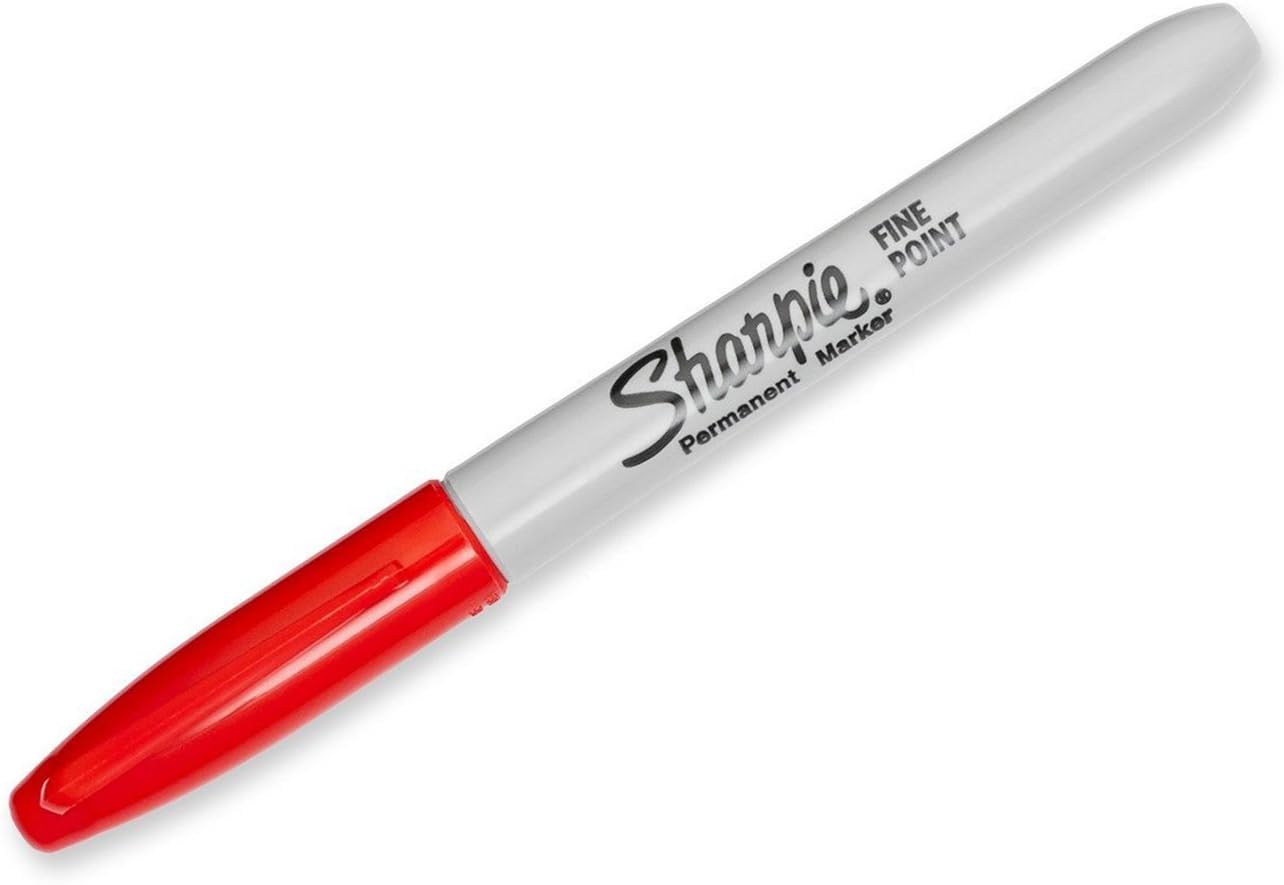 Sharpie Permanent Markers, Fine Point, Black, 12 Count