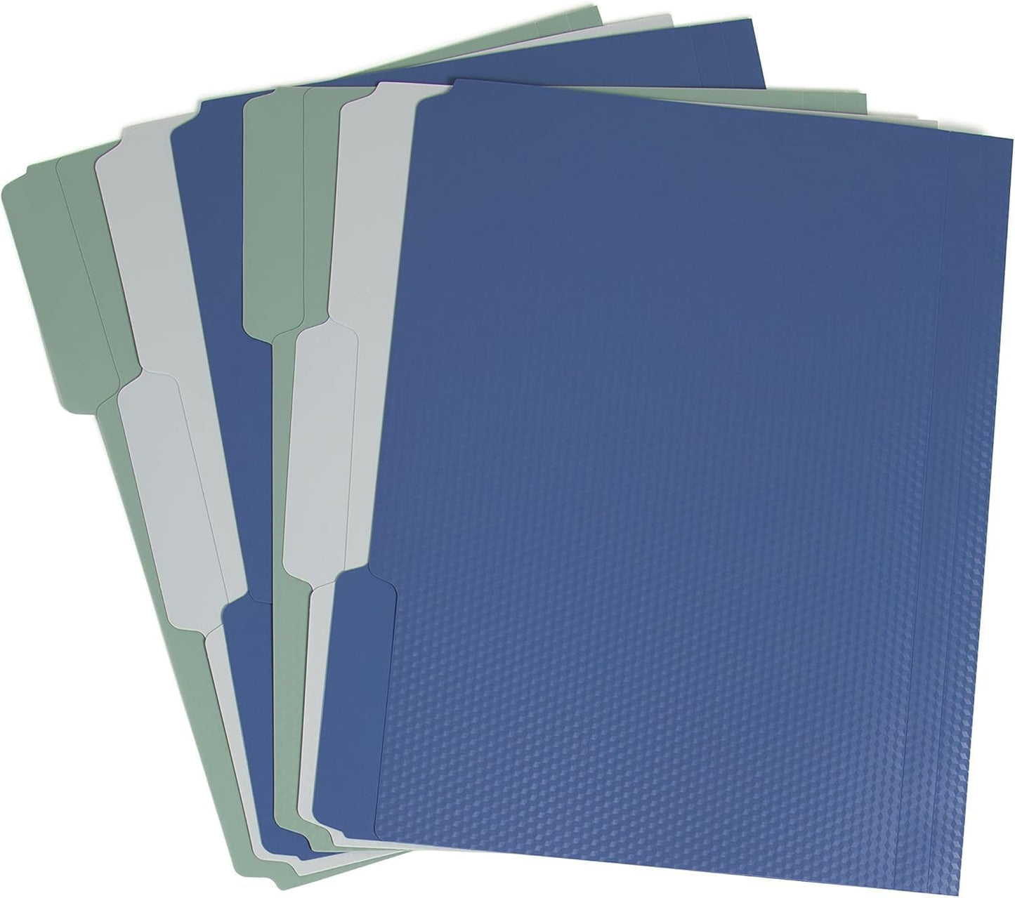U Brands Fashion File Folders, 1/3-Cut Tabs in Assorted Positions, Letter Size, Office Supplies, 6 Count (Classic)