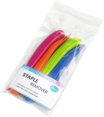 ZZTX 3 PCS Professional Magnetic Staple Remover Puller Staples Remover Staple Removal Tool for School Office Home(Blue, Rose, Green)