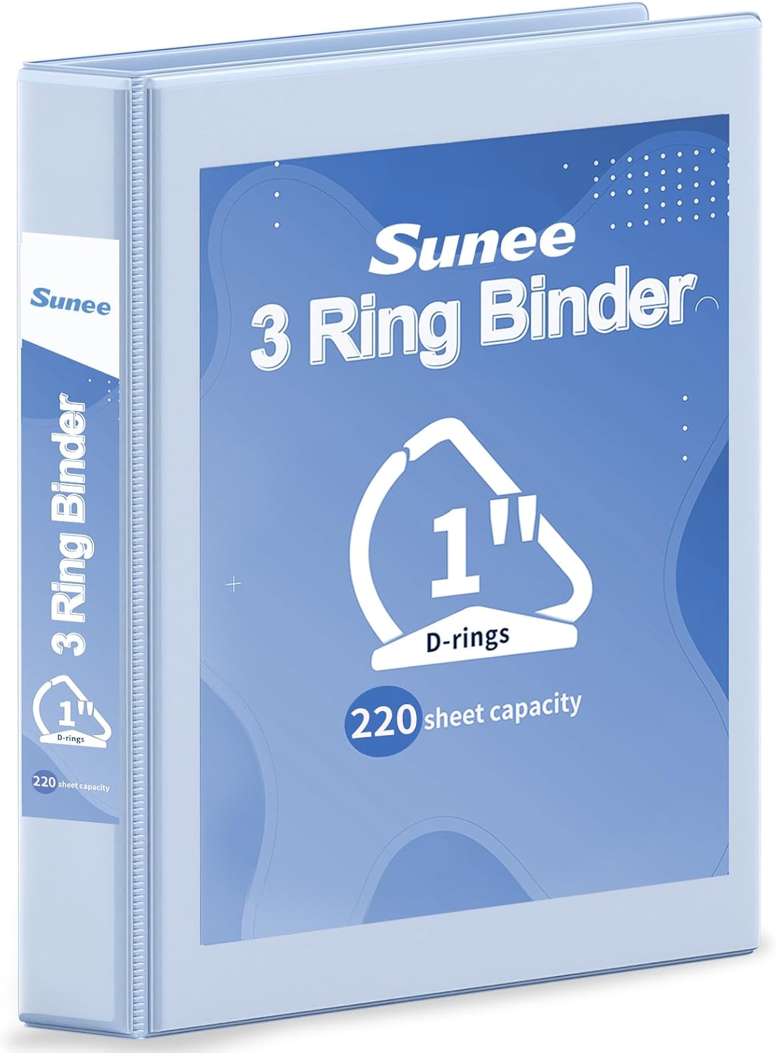 SUNEE 3 Ring Binder 2 Inch, Clear View Binder Three Ring PVC-Free (Fit 8.5x11 Inches) for School or Office Supplies, Light Purple, 1 Pack