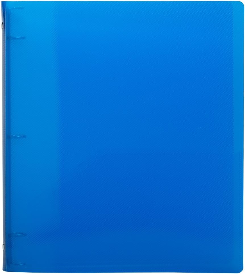 JAM PAPER Plastic 0.75 inch Binder - Clear 3 Ring Binder - Sold Individually