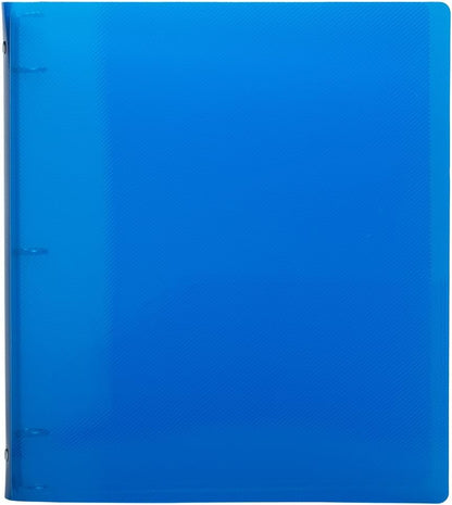 JAM PAPER Plastic 0.75 inch Binder - Clear 3 Ring Binder - Sold Individually