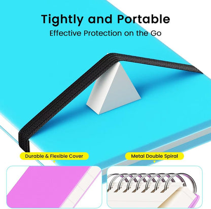 BEYONG Small Pocket Notebook Journal, Mini Notepad Spiral Notebooks Note Pads for Work School (Grayish Blue, 3x5)