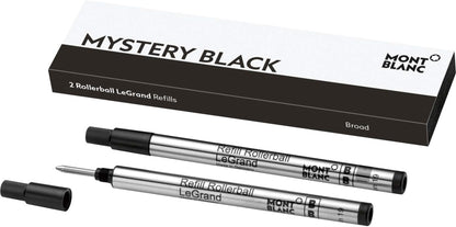 Montblanc Rollerball LeGrand Refills (F) Mystery Black 105166 – Pen Refills for Meisterstück LeGrand Rollerball Pens with a Fine Tip – 2 x Black Pen Cartridges