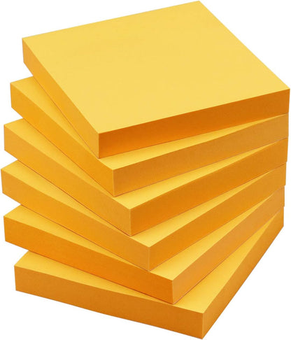 Sticky Notes 3x3 Self-Stick Notes Pads with 6 Bright Colors, Easy to Post for Office, Shool, Home, 6 Pads/Pack, 100 Sheets/Pad (Purple)