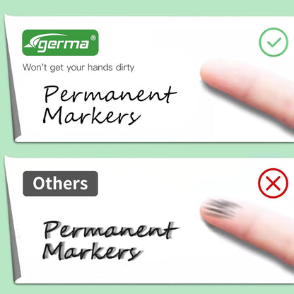 Cgerma Ultra Fine Point Permanent Markers Black, 18 Pack Ultra Fine Tip Markers, Waterproof, Quickly Dry, No bleed, Works on Plastic, Wood,Stone, Metal and Glass for School Office Home
