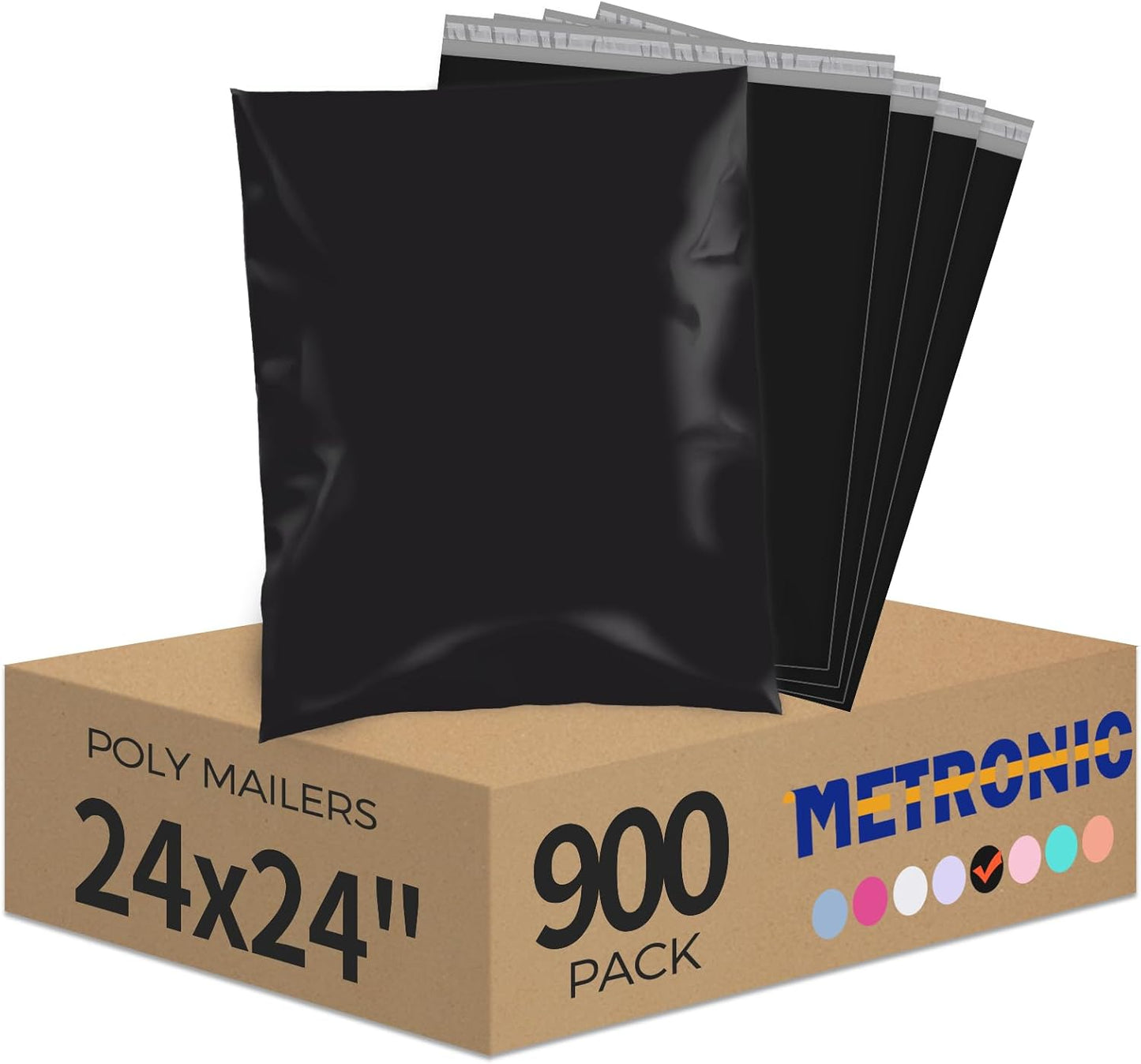 Metronic White Poly Mailers 14.5x19 100 Pack, Large Shipping bags Self-Seal Shipping Envelopes , Packaging Envelope for Small Business, Boutique, Clothing