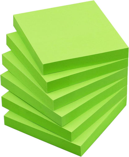 Sticky Notes 3x3 Self-Stick Notes Pads with 6 Bright Colors, Easy to Post for Office, Shool, Home, 6 Pads/Pack, 100 Sheets/Pad (Purple)