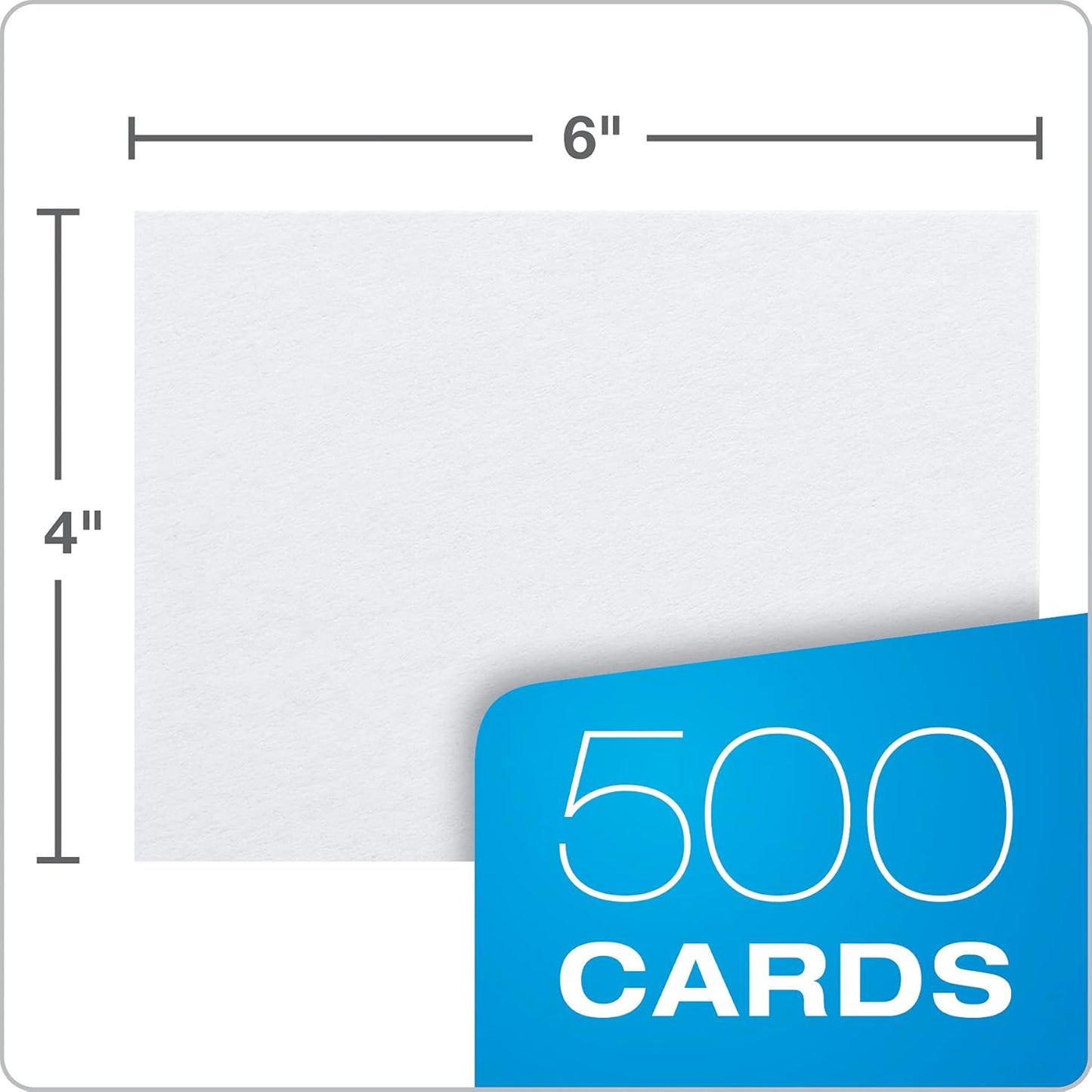 Oxford Index Cards, Index Cards, Blank on Both Sides, White, Cards (40177), 4x6,100 Count (Pack of 5)