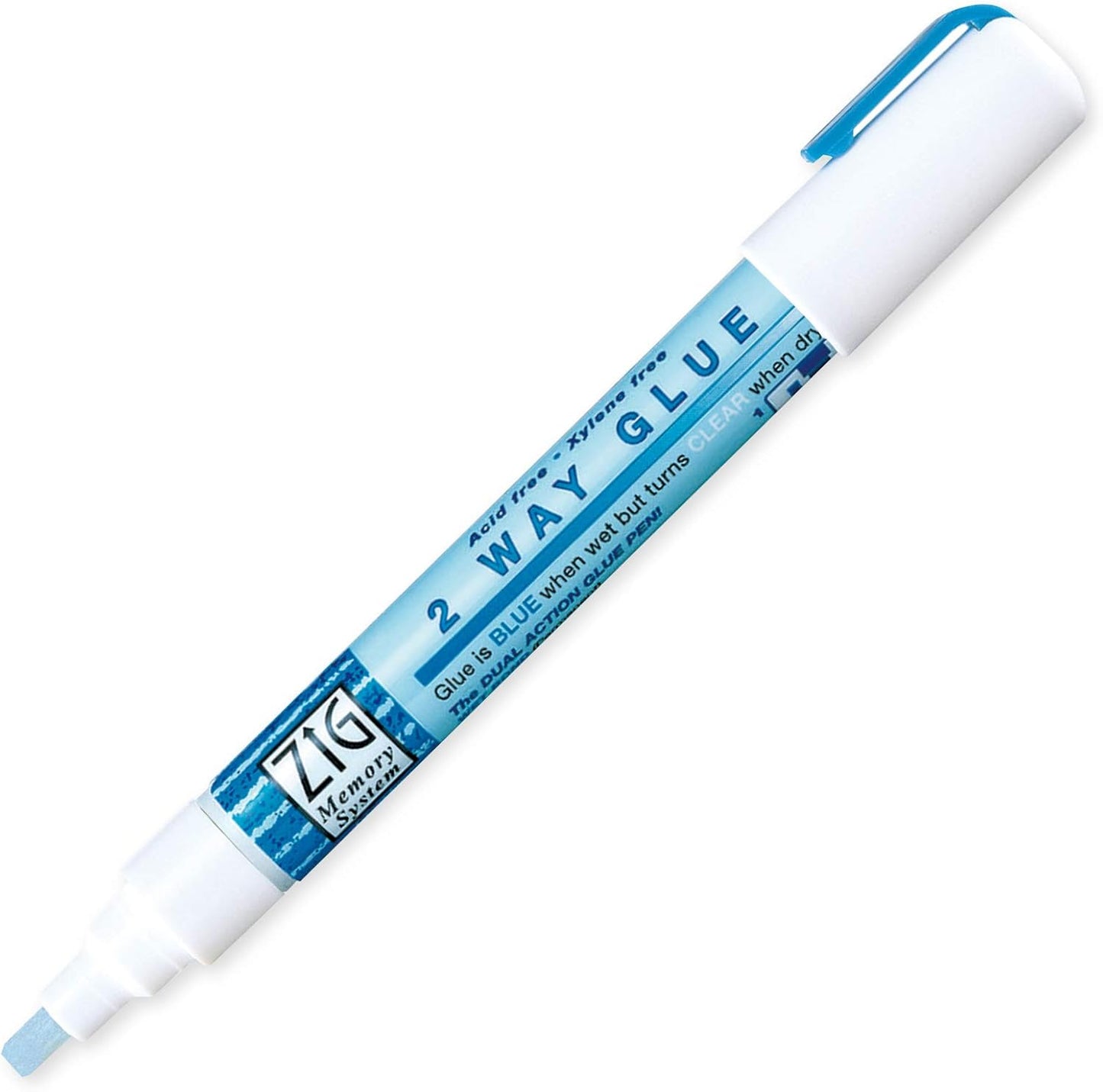 ZIG Kuretake 2-Way Glue Pen-4mm Chisel Tip, 4mm