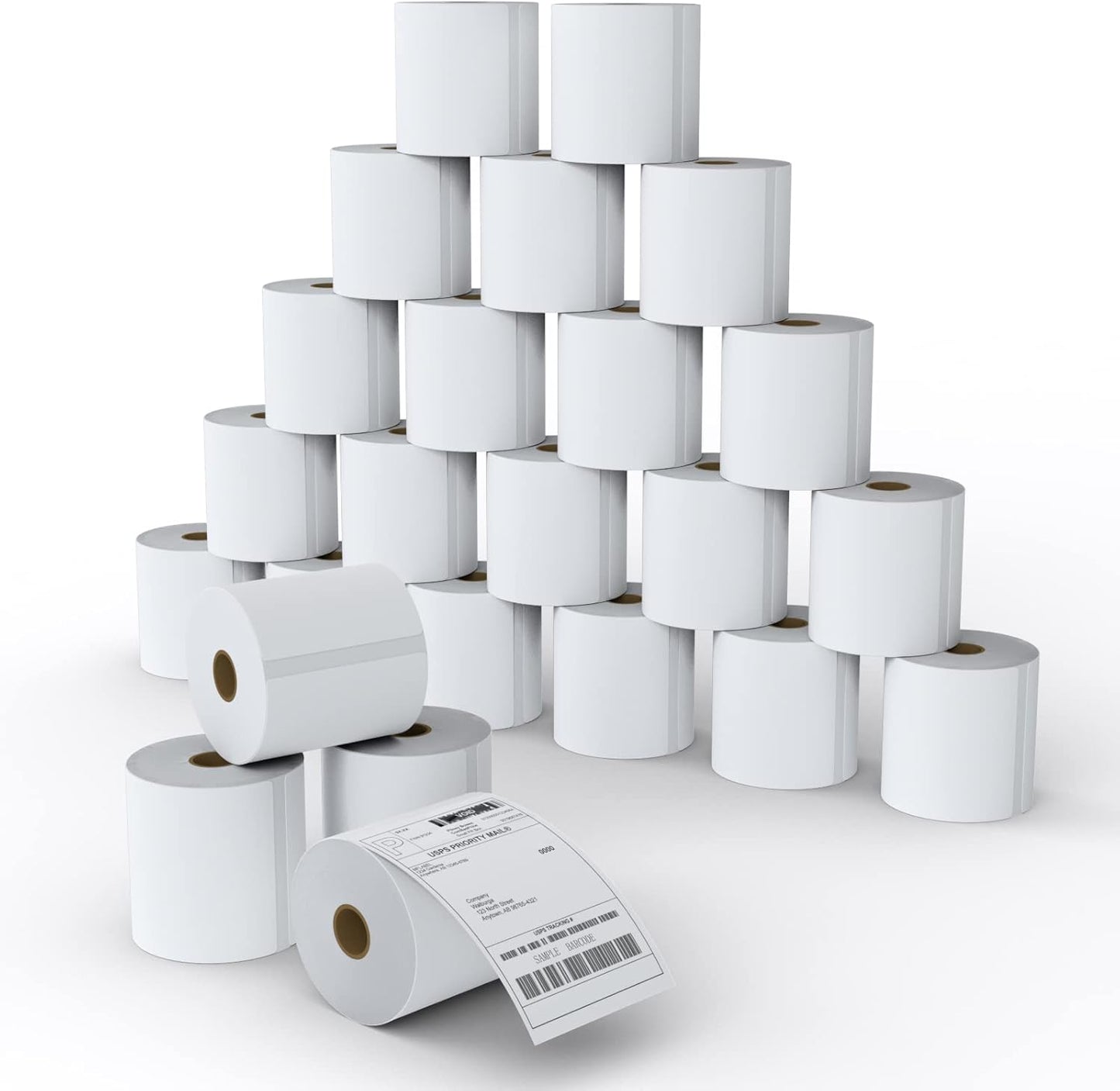 MFLABEL 4x6 Thermal Shipping Labels - 2 Rolls of 250, Perforated & Smudge-Proof Direct Thermal Labels Compatible with Rollo, Zebra, for Amazon UPS FedEx Shopify