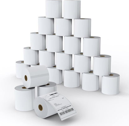 MFLABEL 4x6 Thermal Shipping Labels - 2 Rolls of 250, Perforated & Smudge-Proof Direct Thermal Labels Compatible with Rollo, Zebra, for Amazon UPS FedEx Shopify