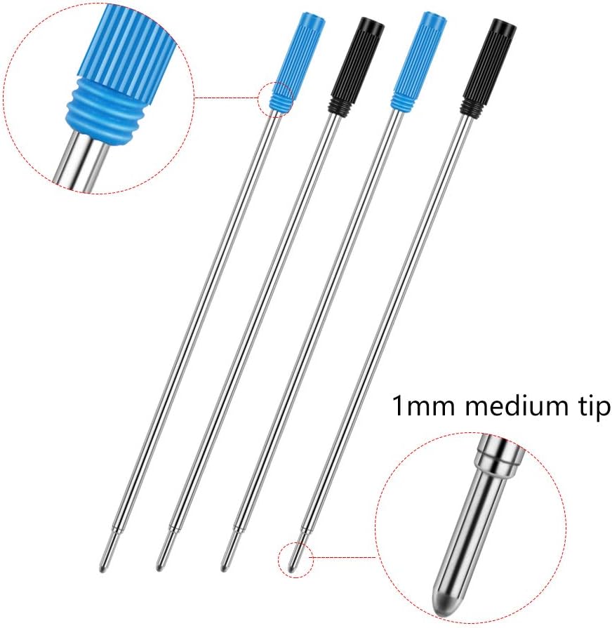 Unibene Cross Compatible Ballpoint Pen Refills 20 Pack, 1.0mm Medium Point-Black, Smooth Writing Replaceable German Ink Refill
