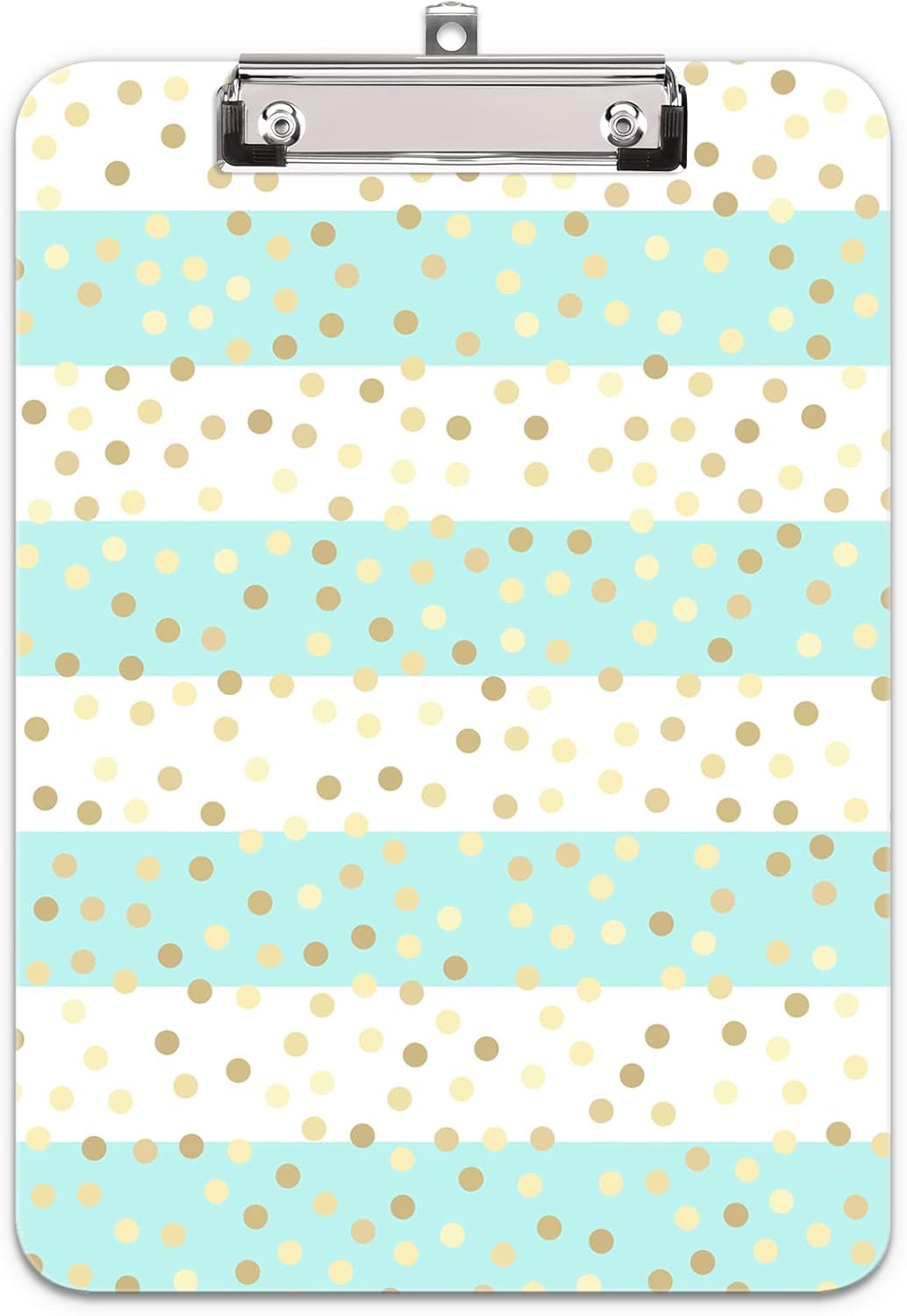 Hongri Plastic Cute Clipboard, Letter Size for Students, Teacher, Woman and Kids, Low Profile Clip, Decorative Pattern, Size 9 x 12.5 in, Dream Marble