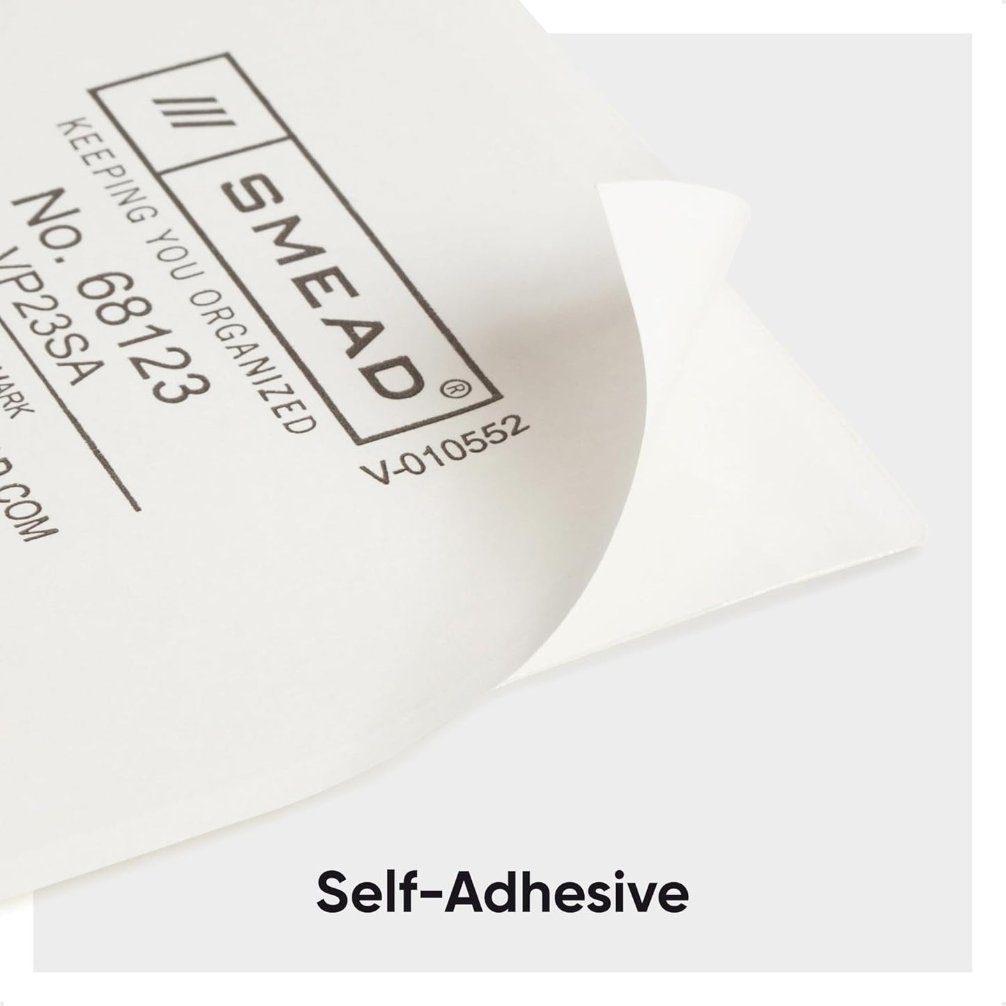 Smead Self-Adhesive Poly Pocket, Document, Clear Pockets, Storage Labels, 100 per Box, 103 Mm W x 76 Mm H, 68123