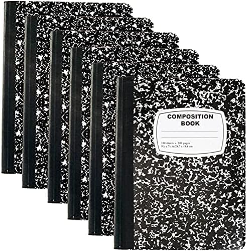 Trail maker (50 Pack Bulk Composition Notebooks, Wide Ruled Marble Cover, 200 Pages (100 Sheets), 9.75 x 7.5, Bulk School Supplies for Classroom, Office & School Donations