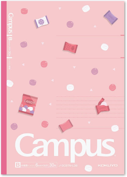KOKUYO Composition Notebooks, 5 Pack Campus Semi-B5 Comp Book with Dot B 6mm Ruled, 30 Sheets, School Lined Notebook in Shear Stone, Journal Notebook for Women Work Study Note Taking(NO-GS3CWBT-L1X5)