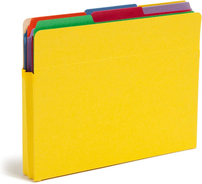 Smead File Pocket, Straight-Cut Tab, 1-3/4" Expansion, Letter Size, Redrope, 25 per Box (73214)