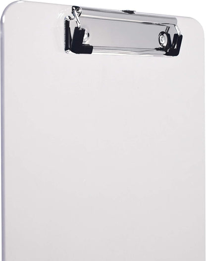 Better Office Products Black Plastic Clipboards, 12 Pack, Durable, 12.5 x 9 Inch, Low Profile Clip, Black, Set of 12