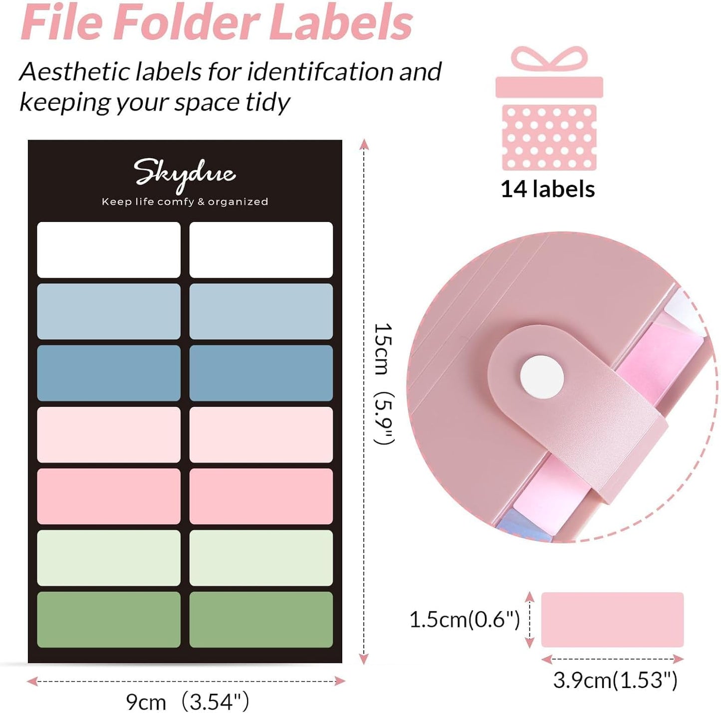 SKYDUE Expanding File Organizer with 8 Pockets, Accordion File Folders with Labels, Portable Document Paper Bill Receipt Organizer, Home College School Office Supplies, Letter Size, Blue