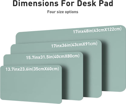 Aothia Leather Desk Pad Protector, Mouse Pad, Office Desk Mat, Non-Slip PU Leather Desk Blotter, Laptop Desk Pad, Waterproof Desk Writing Pad for Office and Home (Black,36" x 17") - Colors B