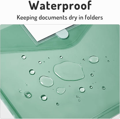 Forvencer Binder Pocket, 10 Pack Super Heavyweight Plastic Folders with Tight Closure, Binder Folders Side Loading, 3 Ring Binder Pocket, Binder Dividers with Pockets, Letter Size, Pastels Series