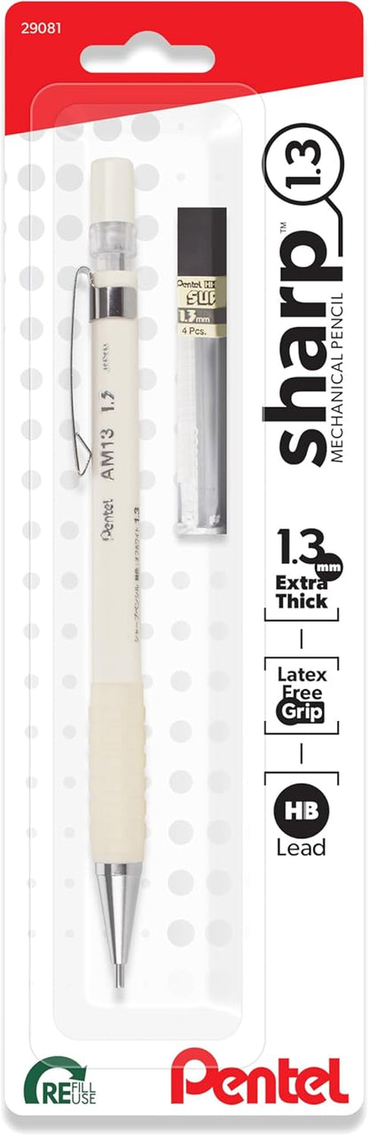 Pentel Sharp 1.3 Mechanical Pencil, (1.3mm), Extra Thick Line, Includes Refill Lead, Writing/Office/Test-Taking Pencil, Pastel Blue Barrel (AM13LBPS)