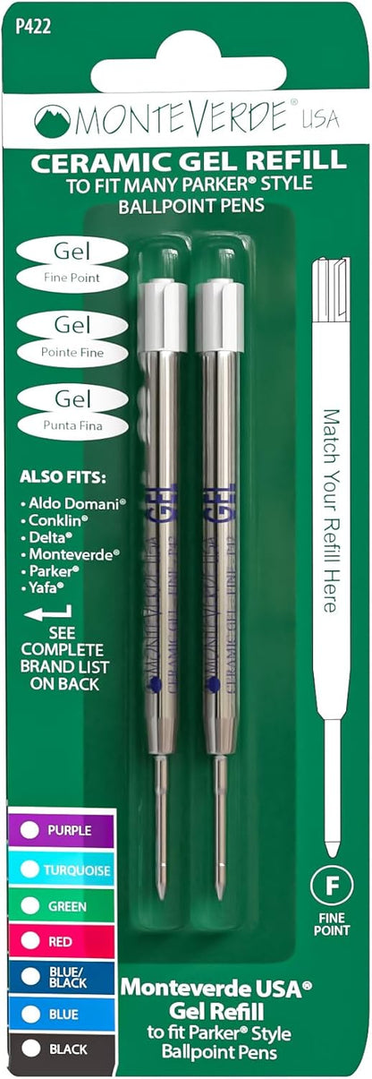 Monteverde® Capless Gel Refills to Fit Parker