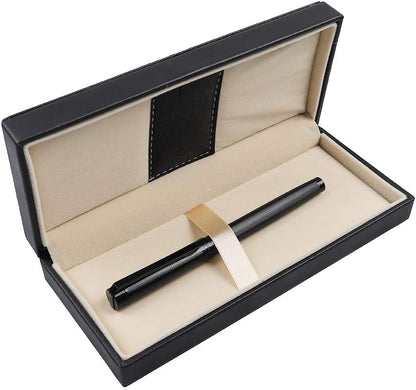 Penneed Rollerball Pen Liquid Ink Pens for Women Luxury Box Gel Pen Black Ink Fancy Pen Refillable for Executive, Office, Professional, Birthday Gift G5 (Rose Gold)