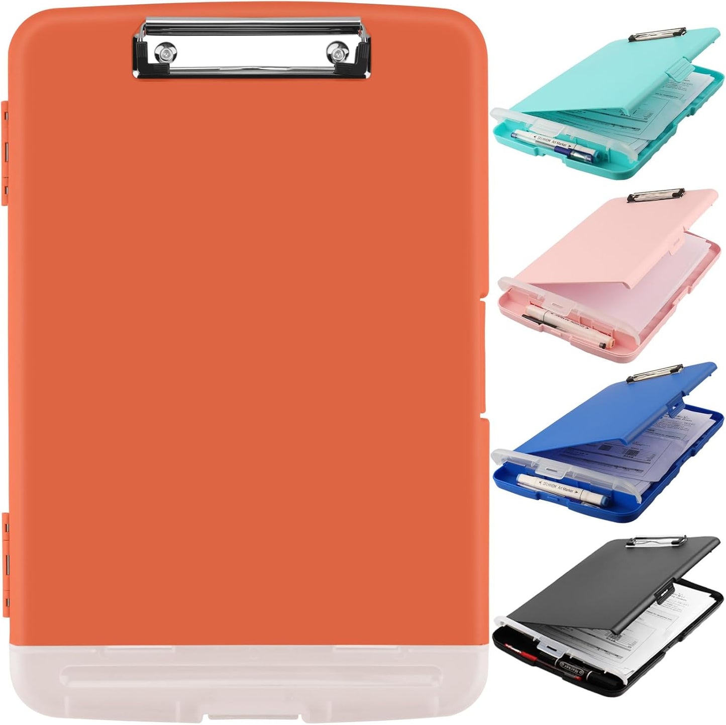 SFLHHDM Purple Clipboard, Clip Boards 8.5x11, Teacher Clipboards with Storage, Plastic Clipboard with Pen Holder, Clipboards Storage for Women Teachers Work, School & Office Supplies