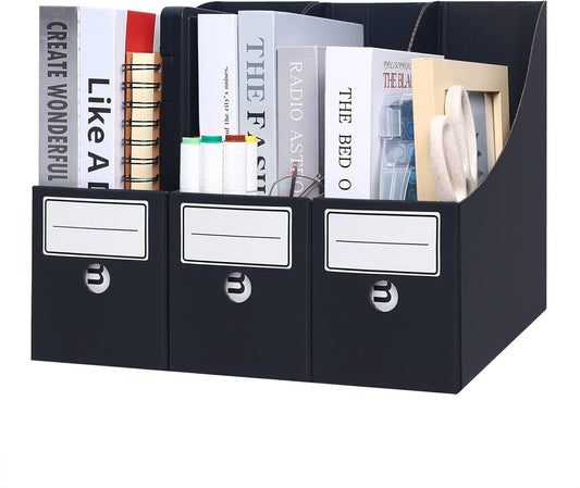 Magazine File Holder(6 Pack), Cardboard Magazine File Holder,Document Organizer,Desk File Organiser For School, Office, Home Magazine File Storage