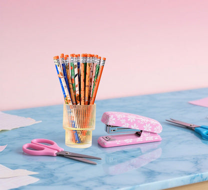 48 pcs Flowers Pencils with Eraser Wood Pencils Bulk for Writing and Drawing (Flowers, 48)