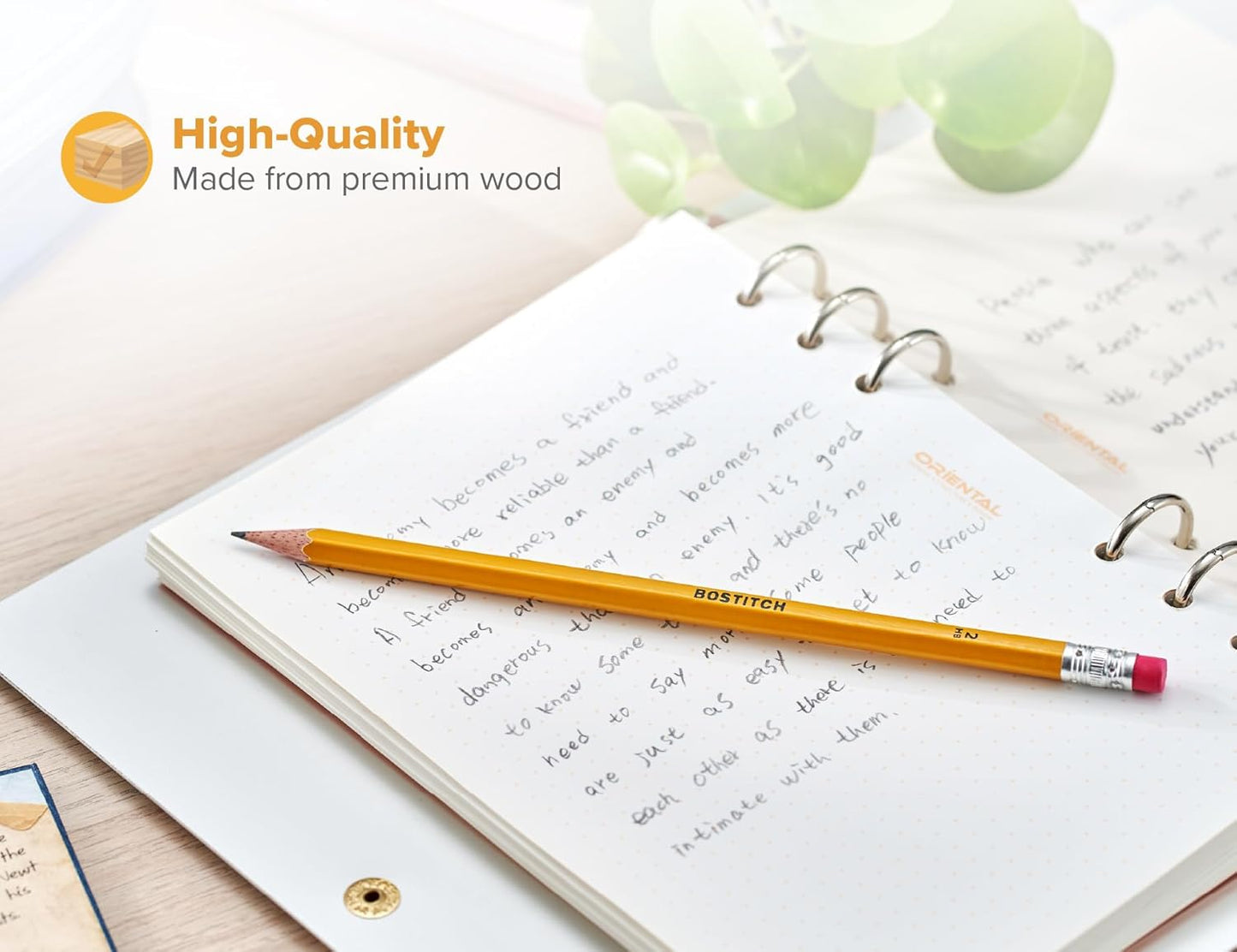 Bostitch Premium #2 Pencils, Premium Wood, Unsharpened, HB Graphite, 10-Pack